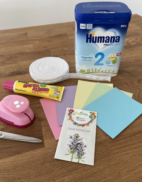 Humana DIY Upcycling Blumentopf material basteln mit Kindern Geschenk